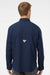Columbia 212467 Mens PFG Tamiami II Long Sleeve Button Down Shirt w/ Double Pockets Collegiate Navy Blue Model Back