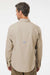 Columbia 212467 Mens PFG Tamiami II Long Sleeve Button Down Shirt w/ Double Pockets Fossil Model Back