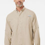 Columbia Mens PFG Tamiami II Moisture Wicking Long Sleeve Button Down Shirt w/ Double Pockets - Fossil - Coming Soon