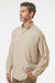 Columbia 212467 Mens PFG Tamiami II Long Sleeve Button Down Shirt w/ Double Pockets Fossil Model Side