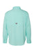 Columbia 212467 Mens PFG Tamiami II Long Sleeve Button Down Shirt w/ Double Pockets Gulf Stream Green Flat Back