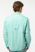 Columbia 212467 Mens PFG Tamiami II Long Sleeve Button Down Shirt w/ Double Pockets Gulf Stream Green Model Back
