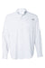 Columbia 212467 Mens PFG Tamiami II Long Sleeve Button Down Shirt w/ Double Pockets White Flat Front