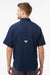 Columbia 212468 Mens PFG Tamiami II Short Sleeve Button Down Shirt w/ Double Pockets Collegiate Navy Blue Model Back