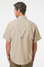 Columbia 212468 Mens PFG Tamiami II Short Sleeve Button Down Shirt w/ Double Pockets Fossil Model Back