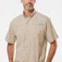 Columbia Mens PFG Tamiami II Moisture Wicking Short Sleeve Button Down Shirt w/ Double Pockets - Fossil - Coming Soon