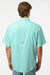 Columbia 212468 Mens PFG Tamiami II Short Sleeve Button Down Shirt w/ Double Pockets Gulf Stream Green Model Back