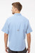 Columbia 212468 Mens PFG Tamiami II Short Sleeve Button Down Shirt w/ Double Pockets Sail Blue Model Back