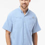 Columbia Mens PFG Tamiami II Moisture Wicking Short Sleeve Button Down Shirt w/ Double Pockets - Sail Blue - Coming Soon