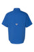 Columbia 212468 Mens PFG Tamiami II Short Sleeve Button Down Shirt w/ Double Pockets Vivid Blue Flat Back