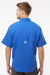 Columbia 212468 Mens PFG Tamiami II Short Sleeve Button Down Shirt w/ Double Pockets Vivid Blue Model Back