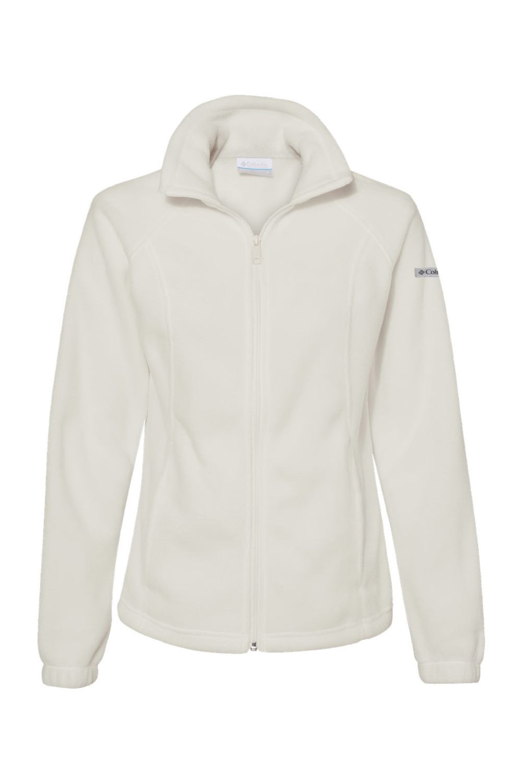 Columbia 212470 Womens Benton Springs Fleece Full Zip Jacket Chalk White Flat Front