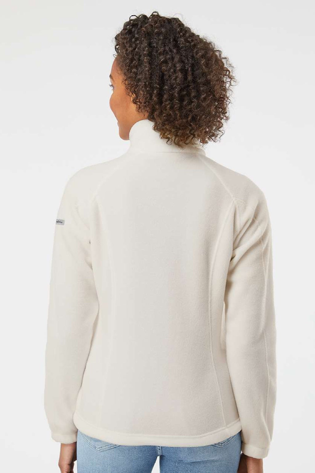Columbia 212470 Womens Benton Springs Fleece Full Zip Jacket Chalk White Model Back