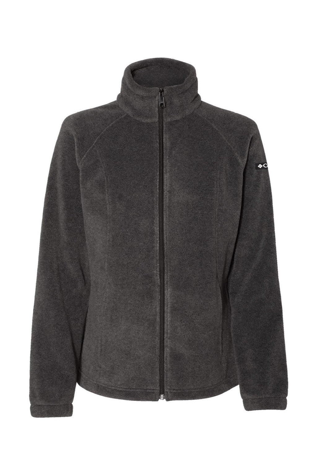 Columbia 212470 Womens Benton Springs Fleece Full Zip Jacket Heather Charcoal Grey Flat Front