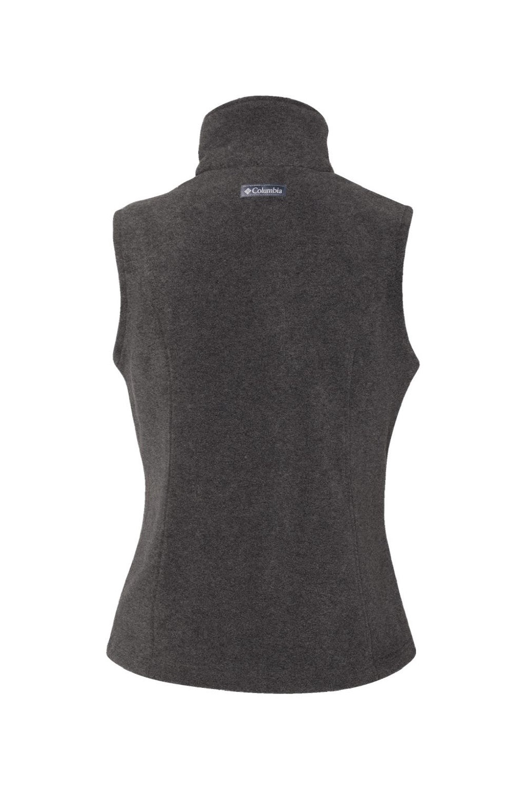 Columbia 212471 Womens Benton Springs Fleece Full Zip Vest Heather Charcoal Grey Flat Back