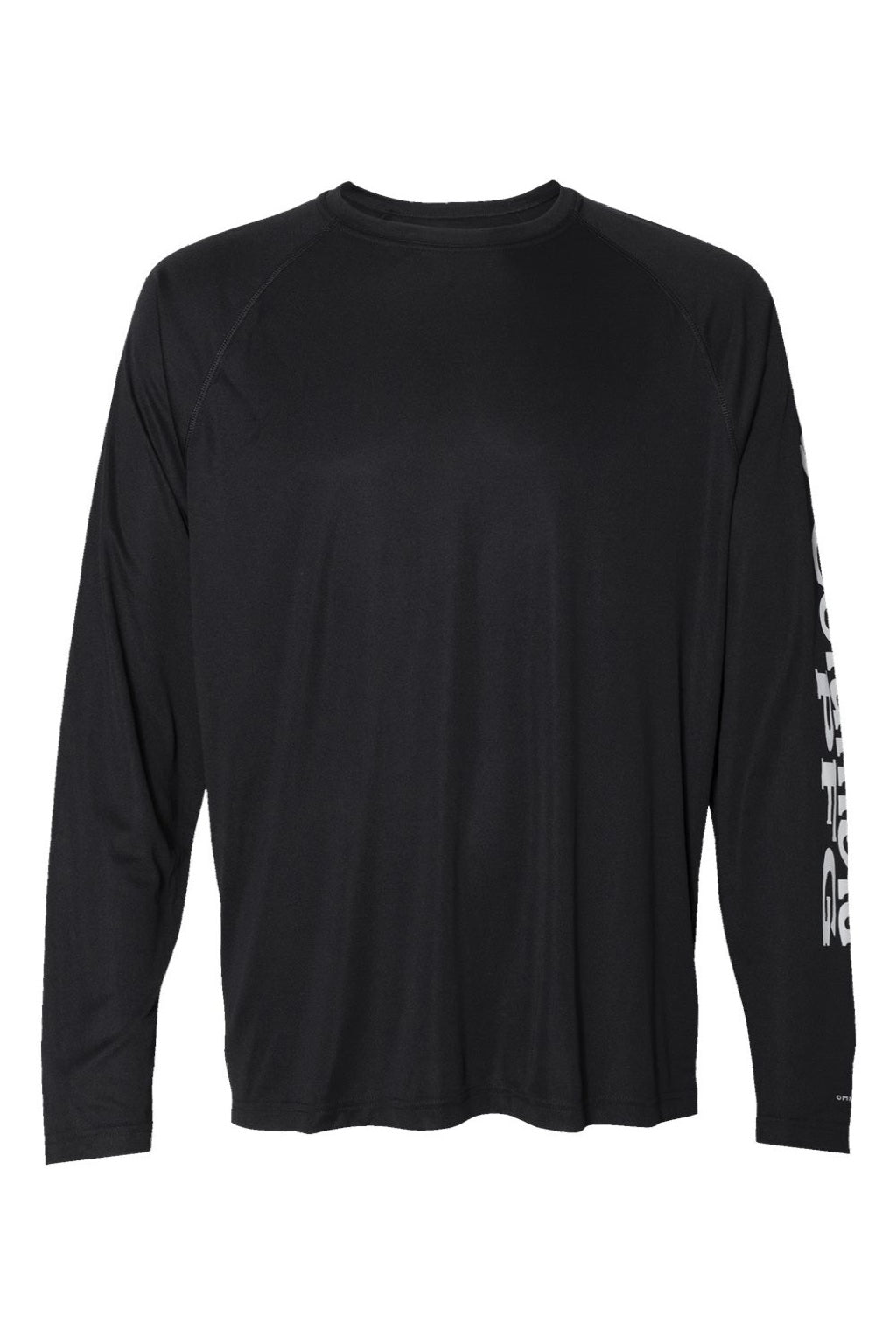 Columbia 212472 Mens PFG Terminal Tackle Long Sleeve Crewneck T-Shirt Black/Cool Grey Flat Front