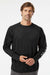 Columbia 212472 Mens PFG Terminal Tackle Long Sleeve Crewneck T-Shirt Black/Cool Grey Model Front