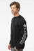 Columbia 212472 Mens PFG Terminal Tackle Long Sleeve Crewneck T-Shirt Black/Cool Grey Model Side