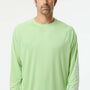 Columbia Mens PFG Terminal Tackle Moisture Wicking Long Sleeve Crewneck T-Shirt - Key West Green/Cool Grey - NEW