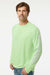 Columbia 212472 Mens PFG Terminal Tackle Long Sleeve Crewneck T-Shirt Key West Green/Cool Grey Model Side