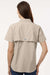 Columbia 212473 Womens PFG Bahama Short Sleeve Button Down Shirt w/ Double Pockets Fossil Model Back