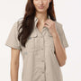 Columbia Womens PFG Bahama UPF 50+ Short Sleeve Button Down Shirt w/ Double Pockets - Fossil - Coming Soon