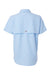 Columbia 212473 Womens PFG Bahama Short Sleeve Button Down Shirt w/ Double Pockets Sail Blue Flat Back