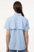 Columbia 212473 Womens PFG Bahama Short Sleeve Button Down Shirt w/ Double Pockets Sail Blue Model Back