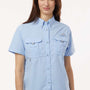 Columbia Womens PFG Bahama UPF 50+ Short Sleeve Button Down Shirt w/ Double Pockets - Sail Blue - Coming Soon