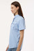 Columbia 212473 Womens PFG Bahama Short Sleeve Button Down Shirt w/ Double Pockets Sail Blue Model Side