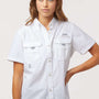 Columbia Womens PFG Bahama UPF 50+ Short Sleeve Button Down Shirt w/ Double Pockets - White - Coming Soon