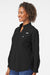 Columbia 212474 Womens PFG Bahama Long Sleeve Button Down Shirt w/ Double Pockets Black Model Side