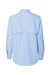 Columbia 212474 Womens PFG Bahama Long Sleeve Button Down Shirt w/ Double Pockets Sail Blue Flat Back