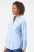 Columbia 212474 Womens PFG Bahama Long Sleeve Button Down Shirt w/ Double Pockets Sail Blue Model Back