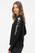 Columbia 212485 Womens PFG Tidal II Long Sleeve Crewneck T-Shirt Black/Cirrus Grey Model Side