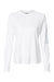 Columbia 212485 Womens PFG Tidal II Long Sleeve Crewneck T-Shirt White/Cirrus Grey Flat Front