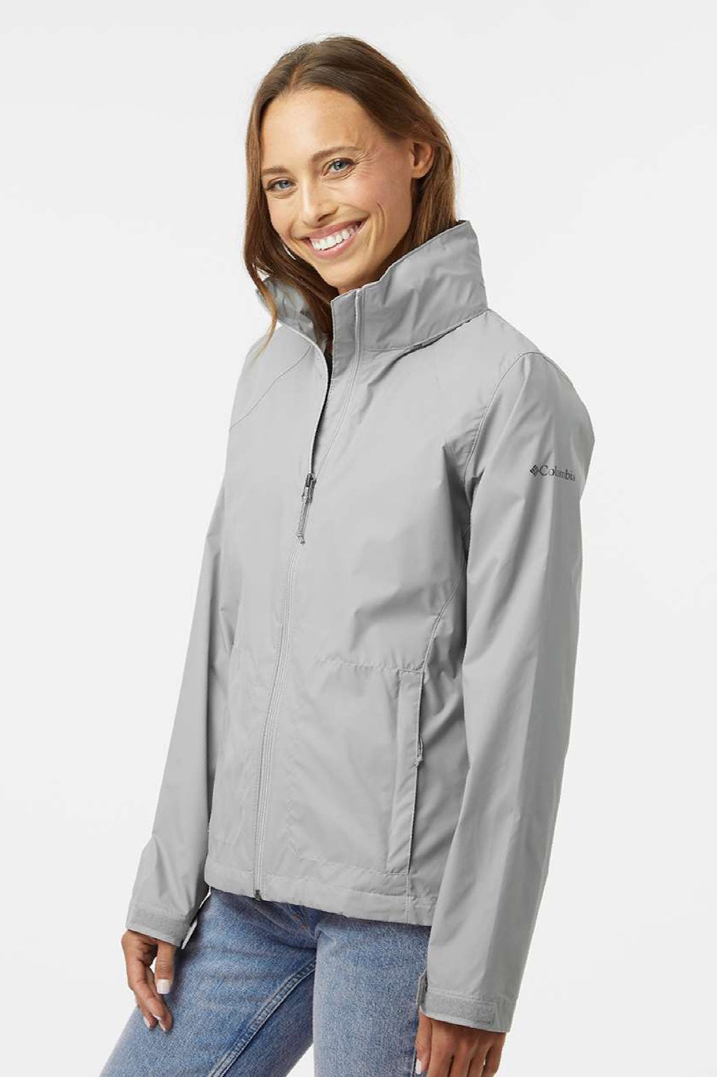 Columbia 212494 Womens Switchback III Full Zip Jacket Columbia Grey Model Side