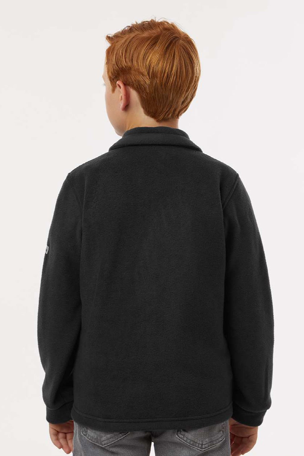 Columbia 212479 Youth Steens Mountain II Fleece Full Zip Jacket Black Model Back