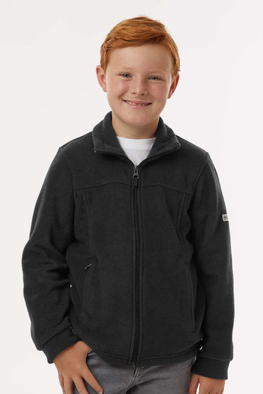 Columbia 212479 Youth Steens Mountain II Fleece Full Zip Jacket Black Model Front