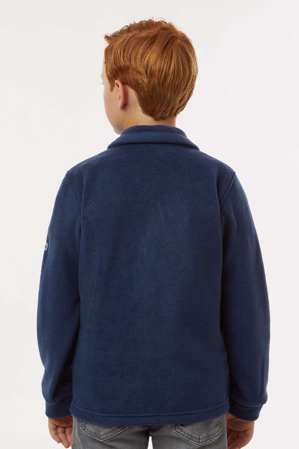 Columbia 212479 Youth Steens Mountain II Fleece Full Zip Jacket Collegiate Navy Blue Model Back