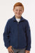 Columbia 212479 Youth Steens Mountain II Fleece Full Zip Jacket Collegiate Navy Blue Model Front