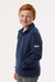 Columbia 212479 Youth Steens Mountain II Fleece Full Zip Jacket Collegiate Navy Blue Model Side