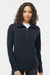 Columbia 212495 Womens Glacial IV Fleece 1/4 Zip Sweatshirt Black Model Front