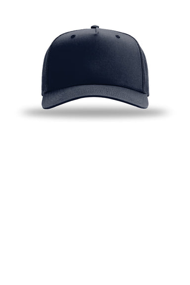 Richardson Hats 112FPC Mens Champ Snapback Trucker Hat Navy Blue Flat Front