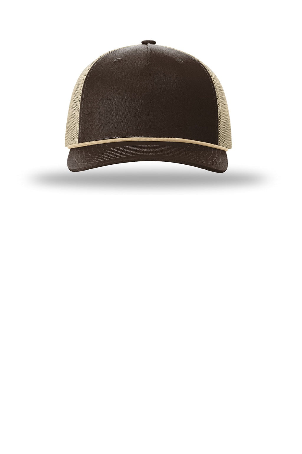Richardson Hats 112FPR Mens Adjustable Trucker Rope Hat Brown/Khaki/Khaki Flat Front