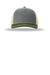 Richardson Hats 112FP Mens 5 Panel Snapback Trucker Hat Heather Grey/Birch/Army Olive Green Flat Front