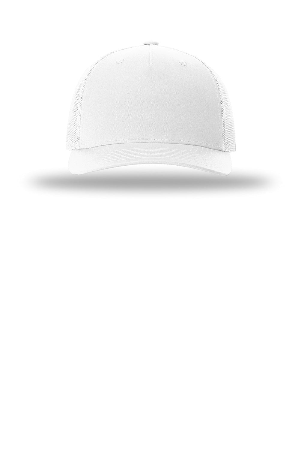 Richardson Hats 112FP Mens 5 Panel Snapback Trucker Hat White Flat Front