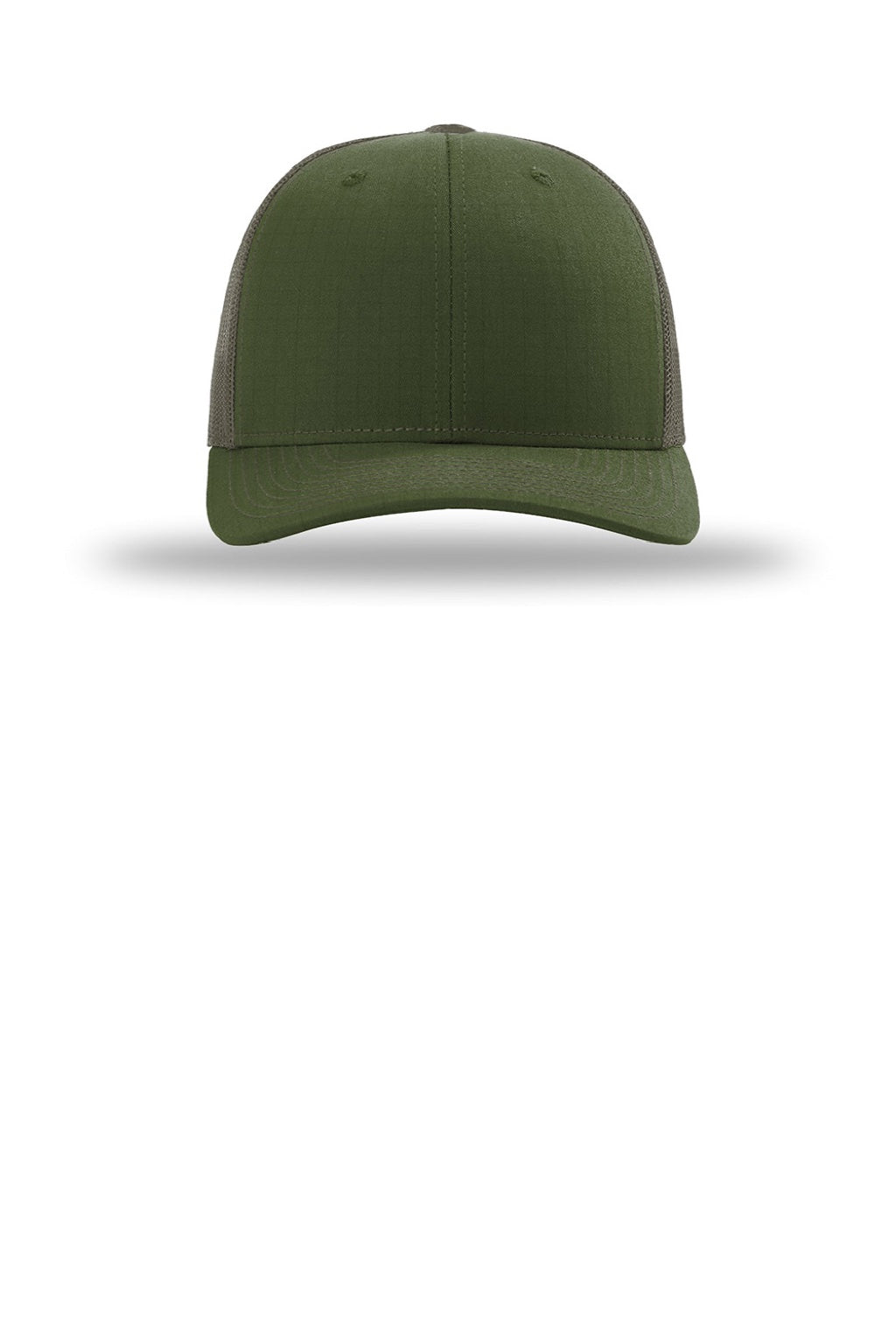 Richardson Hats 112T Mens Tactical Snapback Trucker Hat Army Olive Green Flat Front