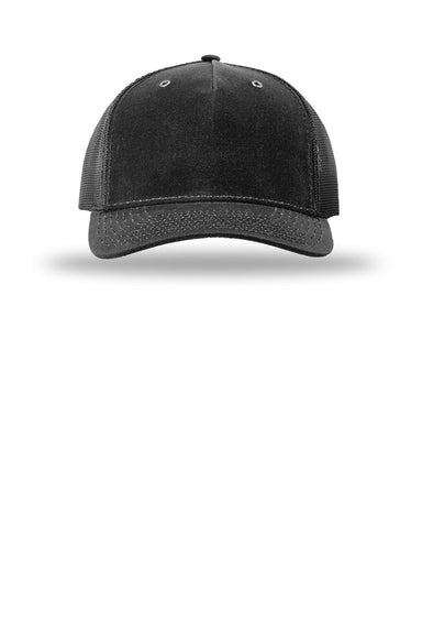 Richardson Hats 112WH Mens Hawthorne Snapback Hat Black Flat Front