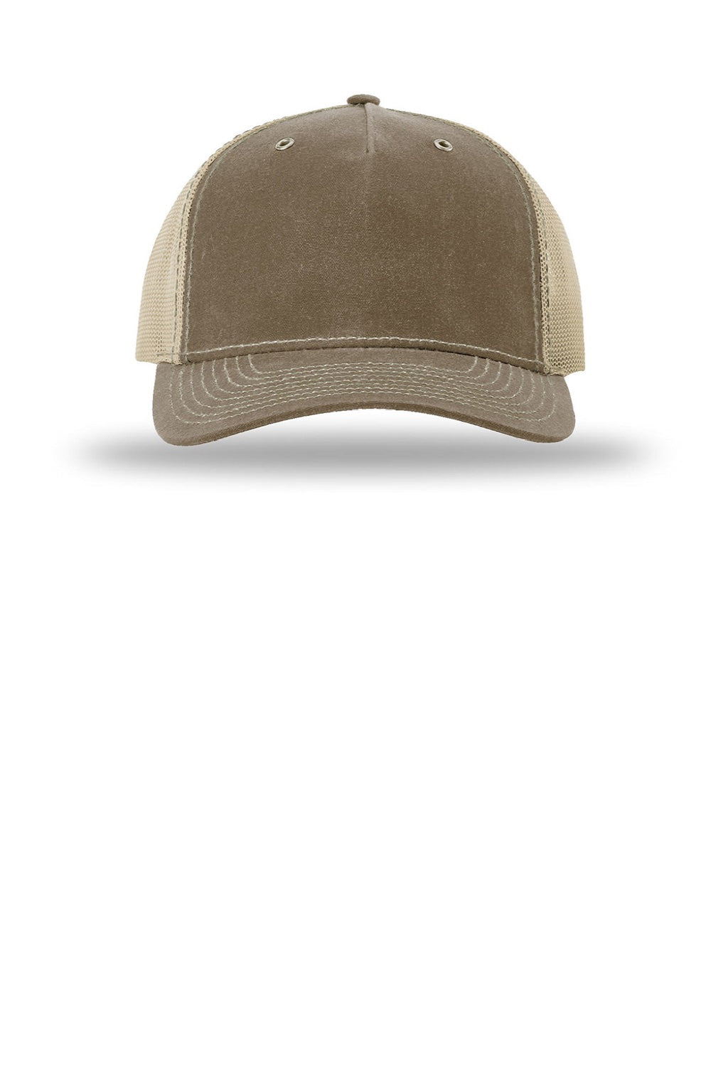 Richardson Hats 112WH Mens Hawthorne Snapback Hat Buck Brown/Khaki Flat Front